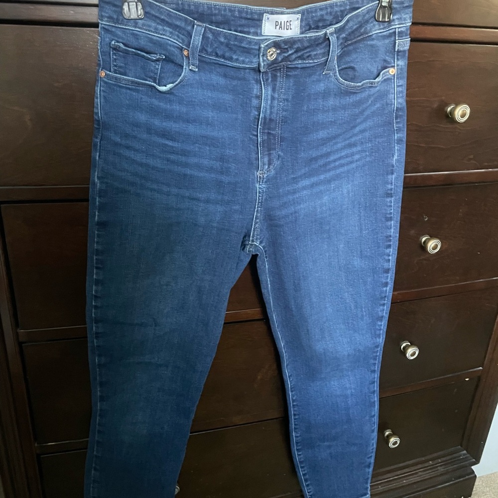 Paige Women's Blue Jeans Hoxton Crop size 32